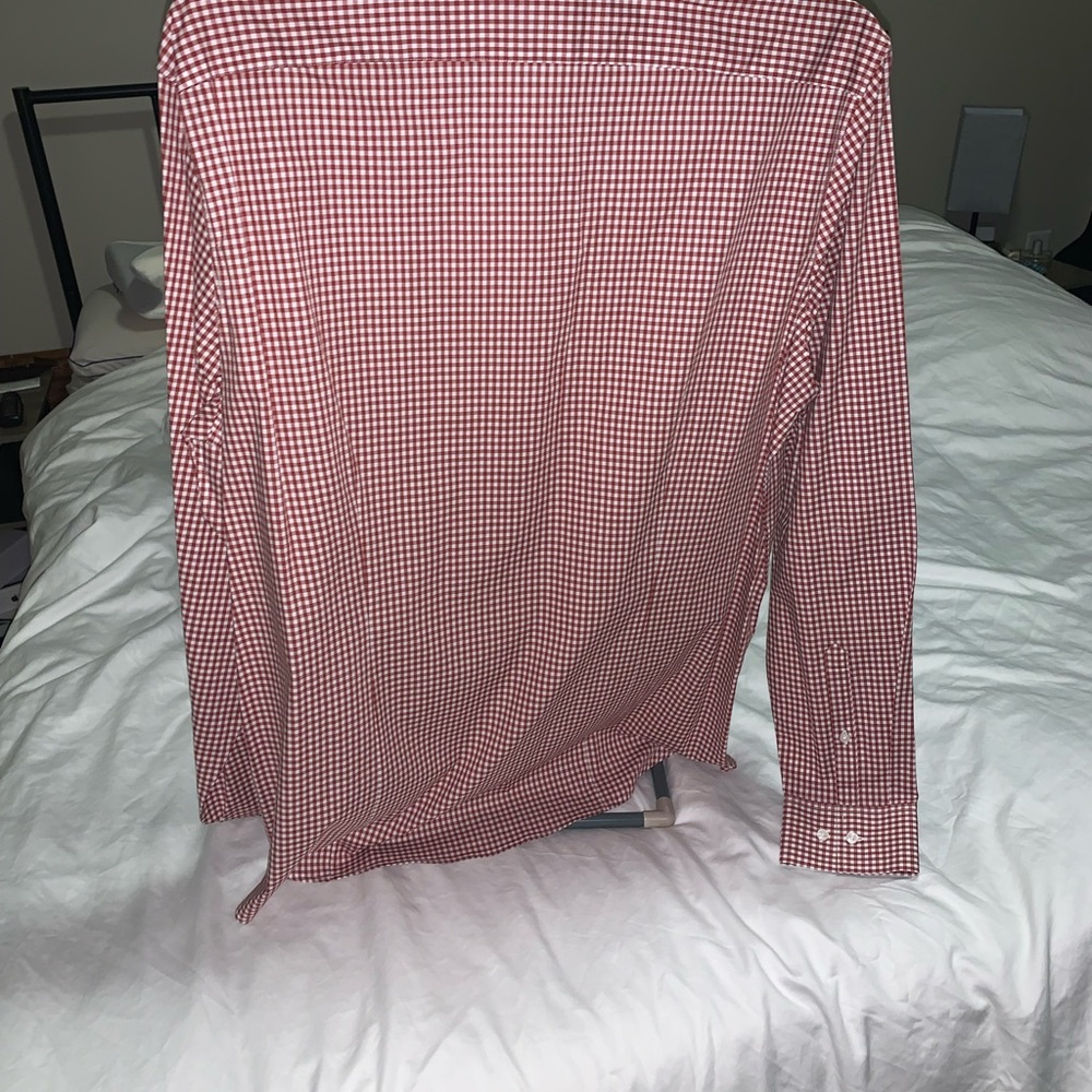 Michael Kors dress shirt never worn! Great burnt orange checkered pattern